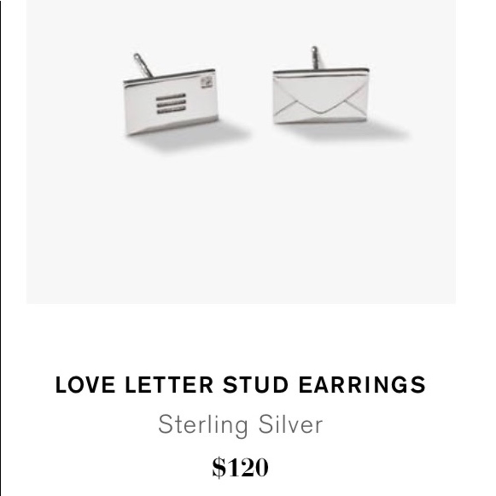 Shinola Detroit love letter earrings